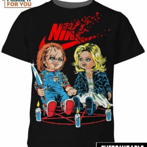 Chucky and Bride Halloween Couple Shirt, Macabre Dress-Up Suggestions