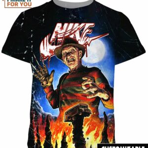 Funny Freddy Murder Horror Movie Nike Shirt, Terrifying Halloween Outfits