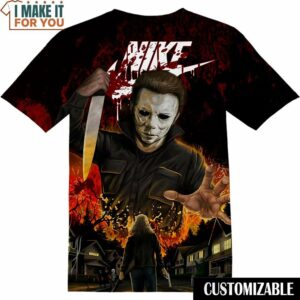 Halloween Horror Michael Myers Nike Shirt, Horror-themed Halloween Gifts
