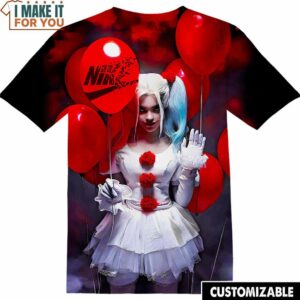 Halloween IT Pennywise Nike Shirt, Unique Halloween Horror Gifts