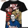 Halloween Top Killers Jason Voorhees Michael Myers Freddy Nike Shirt, Creepy Costumes for Halloween
