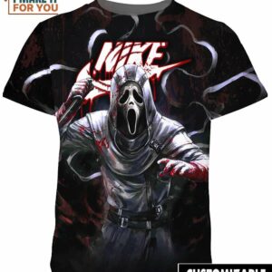 Scream Ghostface Nike Shirt, Horror Movie Merchandise for Halloween