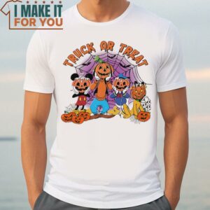 Disney Mickey And Friends Trick Or Treat Pumpkin Halloween Costume Shirt Disneyland Family Holiday Gift 2