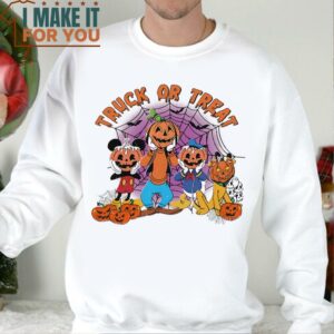 Disney Mickey And Friends Trick Or Treat Pumpkin Halloween Costume Shirt Disneyland Family Holiday Gift 4