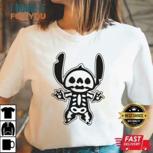 Stitch Halloween Skeleton Disney Shirt Halloween Mickey Shirts Women Disney Halloween Shirt 2