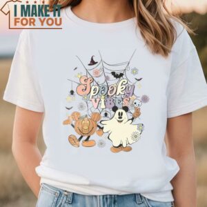 Disney Spooky Vibes Shirt Mickey Ghost Shirt Disney Halloween Shirt Cute Halloween Gift 2