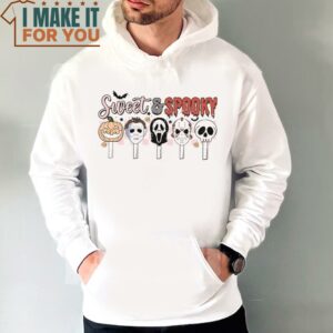 Sweet And Spooky Shirt Horror Movie Characters Skull Shirt Cute Halloween Gift 4