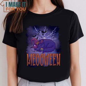 Night Blue Cat Meooween Halloween T Shirt Cute Halloween Presents 2