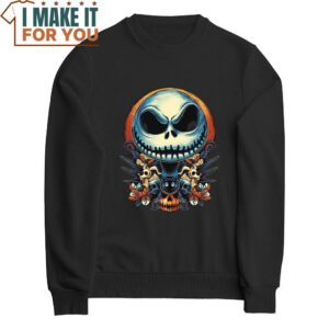 Halloween Horror Jack Skelton Sublimation T Shirt 2