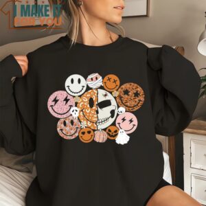 Halloween Happy Face Shirt Happy Halloween Shirt Cute Halloween Shirt Spooky Shirt 3