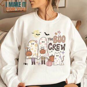 The Boo Crew Shirt Cute Ghost Shirt Spooky Halloween Family Halloween T shirt 4