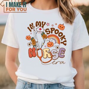In My Spooky Nurse Era Shirt Funny Nurse Shirt New Nurse Shirt Halloween ER Nurse Shirt Boo Nurse Crew Shirt 3