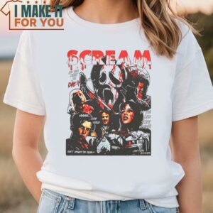 Scream Vintage Halloween Tshirt Halloween Shirt Ghostface Shirts Horror Movie Tee Halloween Party Shirt 3