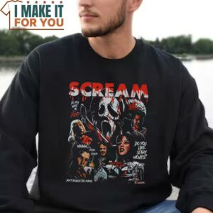 Scream Vintage Halloween T Shirt Ghostface Shirts Horror Movie Tee Halloween Shirt 3