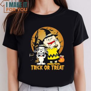 Charlie Brown And Snoopy Trick Or Treat Halloween 2023 Shirt 2