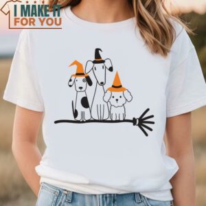 Dogs Witch Shirt Dog Ghost Shirt Halloween Dog Shirt Cute Kids Halloween Shirt Cute Halloween Dogs Tee 3