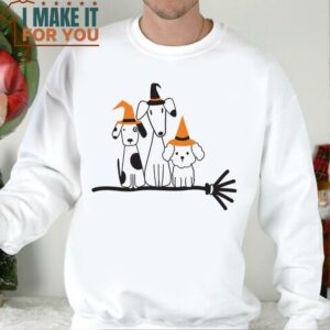 Dogs Witch Shirt Dog Ghost Shirt Halloween Dog Shirt Cute Kids Halloween Shirt Cute Halloween Dogs Tee 4
