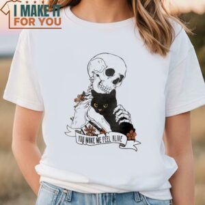 Cat Halloween Shirt Halloween You Make Me Feel Alive Funny Cat Shirt Cute Cat Shirt Cat Lover Gift Cat Lover 2
