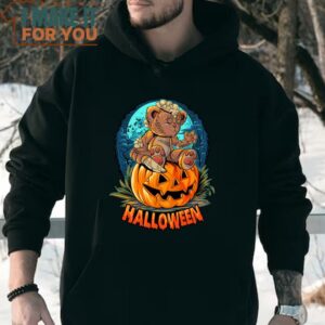 Killer Teddy Bear Halloween Jack o lantern T Shirt 4