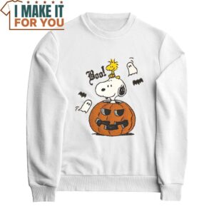 Snoopy Halloween Shirt Boo Ghost With Pumpkin 2