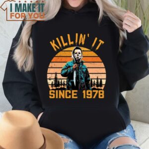 Killin It Since 1978 Michael Myers Vintage Halloween T shirt 4