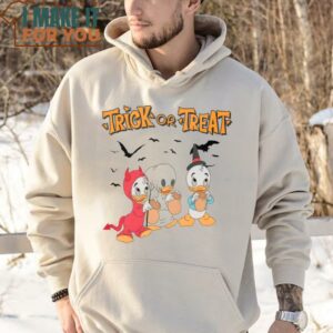Trick Or Treat Huey Dewey Louie Witch Hazel Shirt Vintage Disney Duck Tales Halloween Pumpkin Shirt 4