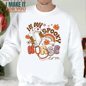 Custom Name Halloween In My Spooky Nurse Era Shirt Spooky Nicu Nurse Halloween Ghost 4