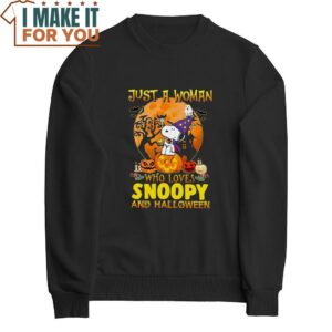 Snoopy Halloween Shirt Just A Woman Who Loves Snoopy And Halloween 2