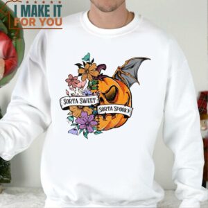 Sorta Sweet Sorta Spooky Shirt Spooky Shirt Halloween Pumpkin Shirt Halloween Floral Shirt Halloween Vibes Shirt 4