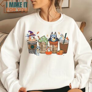 Cute Blue y Family Halloween Shirt Blue y Coffee Halloween Shirt Rad Like Family Shirt Bluey Family Matching Tee 4