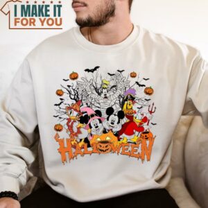Halloween Mouse And Friends Shirt Halloween Pumpkin Shirt Spooky Vibes Shirt 3