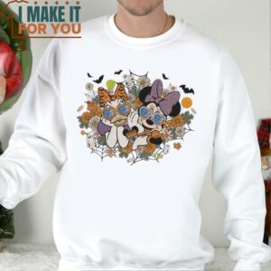 Halloween Mouse And Friends Shirt Halloween Flower Shirt Mouse Floral Shirt Trick Or Treat Shirt 4