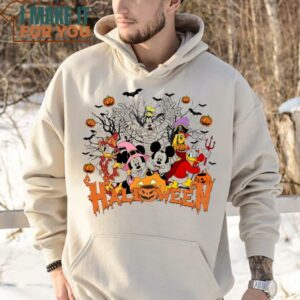 Halloween Mouse And Friends Shirt Halloween Pumpkin Shirt Spooky Vibes Shirt 4