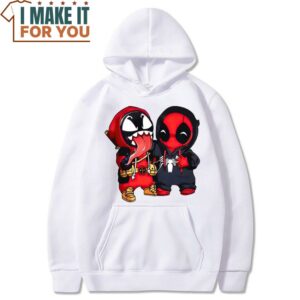 Venom And Deadpool Cute Friends Unisex T shirt Marvel Halloween Enjoyable Halloween Gift 3