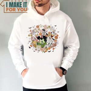 Mickey And Friends Halloween Floral Retro Shirt Whimsical Halloween Gift 3