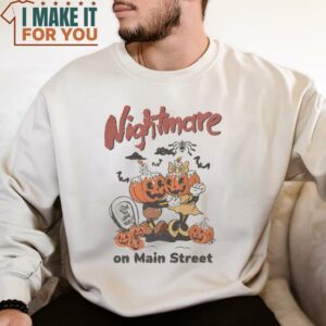 Vintage Disney Nightmare on Main street Shirt Mickey and Minnie Shirt Enjoyable Halloween Gift 3