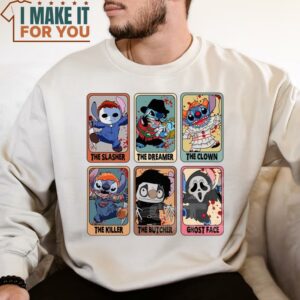 Stitch And LiLo Card Halloween Sweatshirt Funny Halloween Tee Sweet Halloween Gift 2