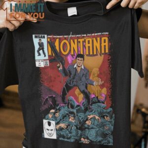 Montana Wolverine Tony Montan Scarface Mashup T-Shirt, Best Gifts for Halloween Lovers