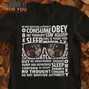 Obey Consume They Live Horror T-Shirt, Best Gifts for Halloween Lovers