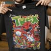 Red Ranger Trex Mighty Morphin Power Rangers Cereal T-Shirt, Best Gifts for Halloween Lovers