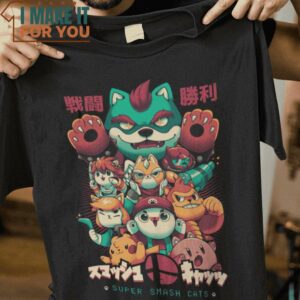 Super Smash Cats Super Smash Bros Cat T-Shirt, Best Gifts for Halloween Lovers