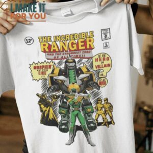 The Incredible Ranger Incredible Hulk Power Rangers Mashup T-Shirt, Best Gifts for Halloween Lovers