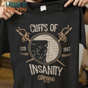 Cliffs Of Insanity The Princess Bride T-Shirt, Funny Halloween Graphic Tees for Men