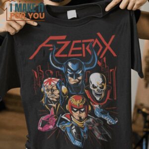 F-ZeroX Black Shadow Samurai Goroh The Skull Captain Falcon F-Zero X T-Shirt, Funny Halloween Graphic Tees for Men