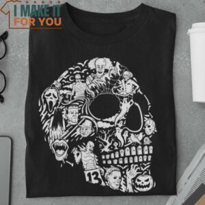 Horror Skull Horror T-Shirt, Halloween Gift for Men