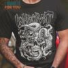Lovecraft Skull H. P. Lovecraft’s Cthulhu T-Shirt, Funny Halloween Graphic Tees for Men