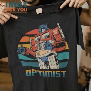 Optimist Prime Rosie the Riveter Optimus Prime Transformer Mashup T-Shirt, Funny Halloween Graphic Tees for Men