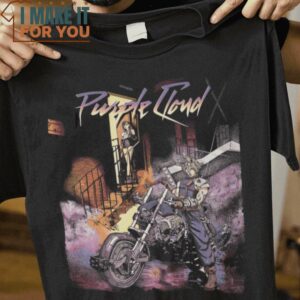 Purple Cloud Final Fantasy T-Shirt, Funny Halloween Graphic Tees for Men