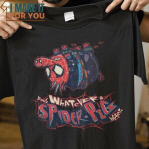 Spider-Pig Spider-Man T-Shirt, Funny Halloween Graphic Tees for Men