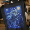 Starry Clicker Starry Night The Last Of Us Mashup T-Shirt, Funny Halloween Graphic Tees for Men